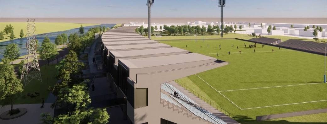 Visite du chantier du Parc des sports et des loisirs de Périgueux