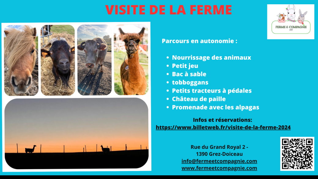 Visite de la ferme - petit parcours en autonomie