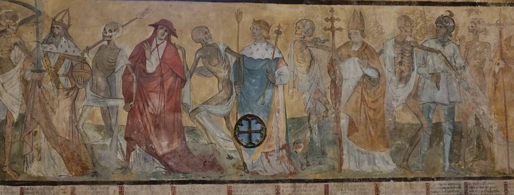 Visite de l'église de Meslay le Grenêt -  La danse macabre