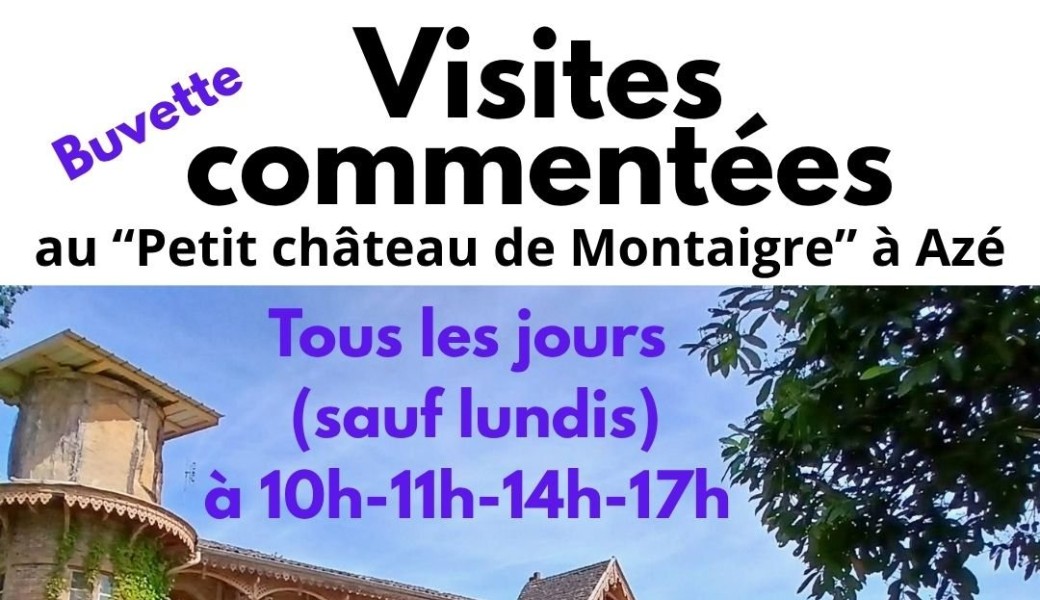 Visite du Petit château de Montaigre à Azé réservation 06.98.89.73.70