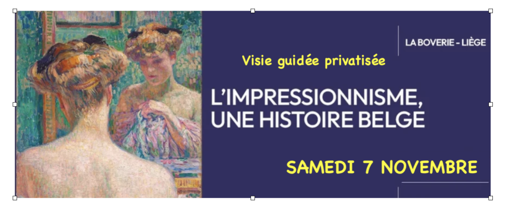 Visite Guidée Expo " L'Impressionnisme , une histoire Belge"