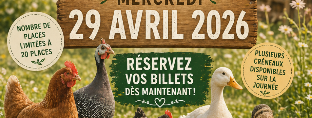 Visite guidée microferme pédagogique du Bourbonnais Entrée Adulte - 8€ (à régler sur place)"