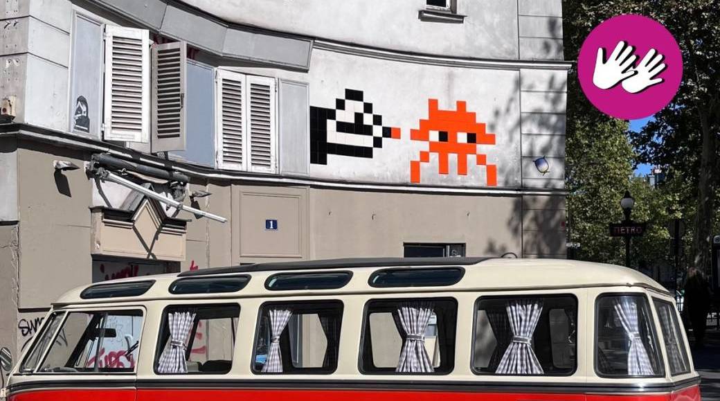 Visite street art du quartier des Halles avec Deaf Invader [LSF et FR]