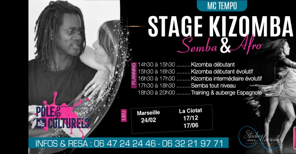 Vos stages de Semba /Afro-Kuduro /Kizomba avec Claudyo MC Tempo