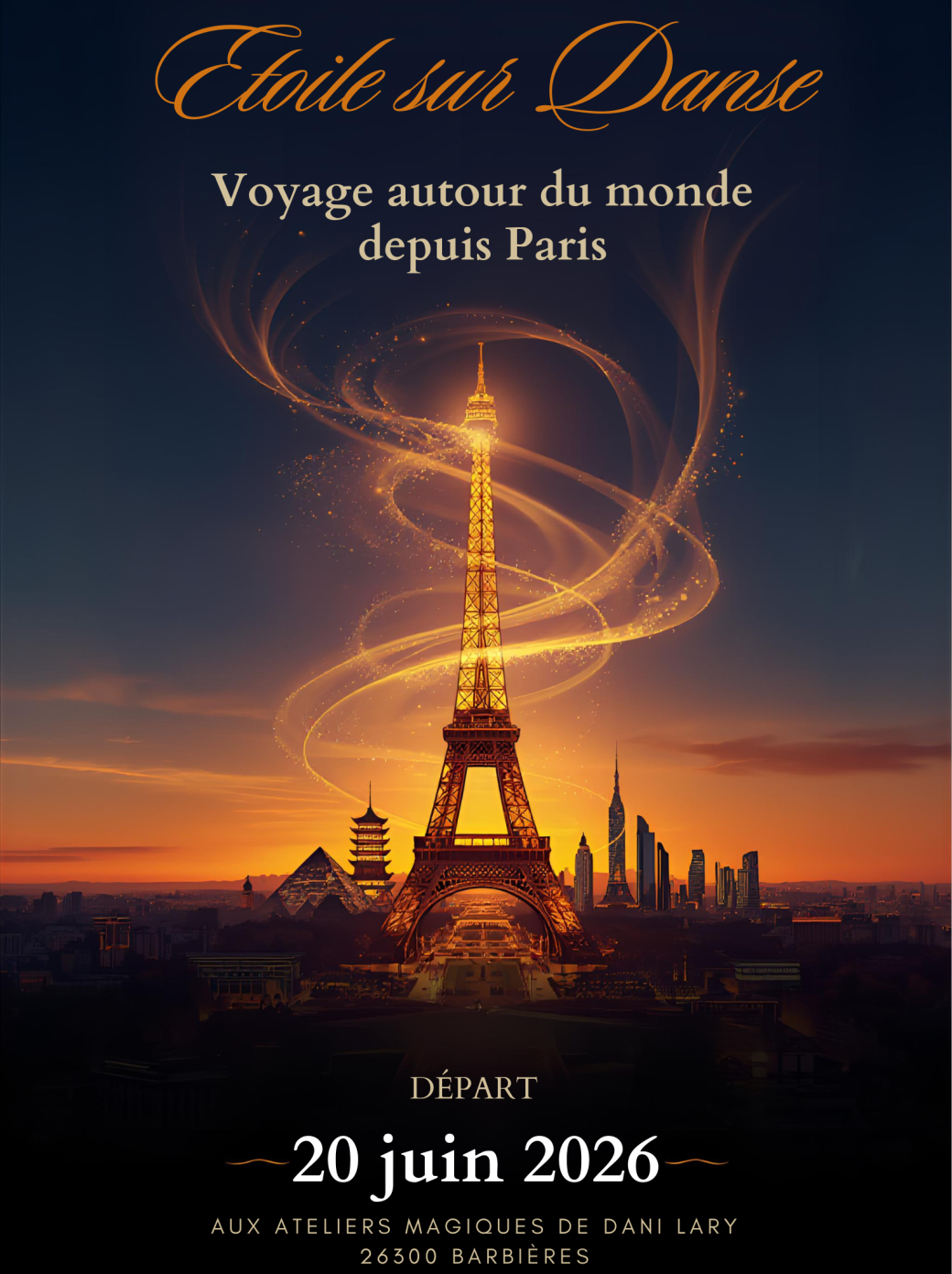 Etoile sur Danse Voyage autour du Monde , depuis Paris