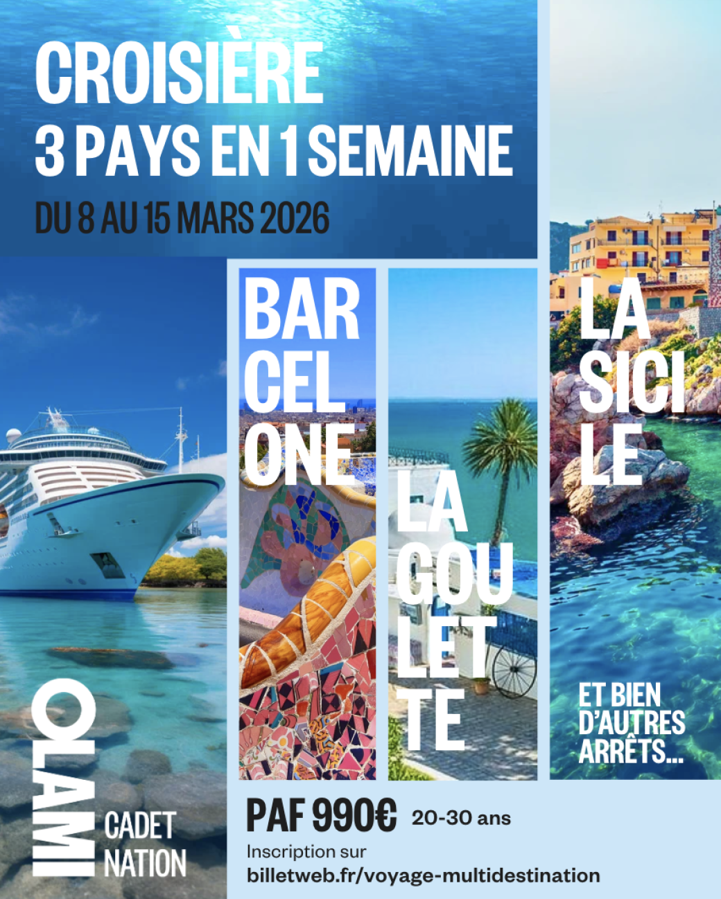 Croisière - Sicile, La Goulette, Barcelone et bien plus !