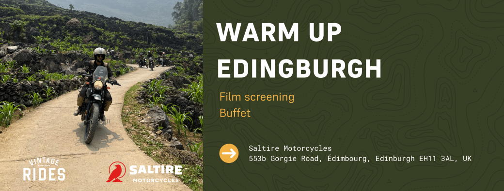 Warm Up Edingburgh - Vintage Rides x Saltire