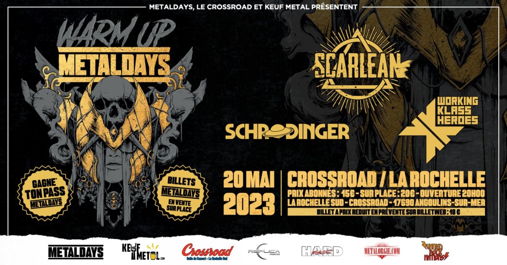 Warm Up METAL DAYS : SCARLEAN + SCHRODINGER + WORKING KLASS HEROES  : Live @ Crossroad