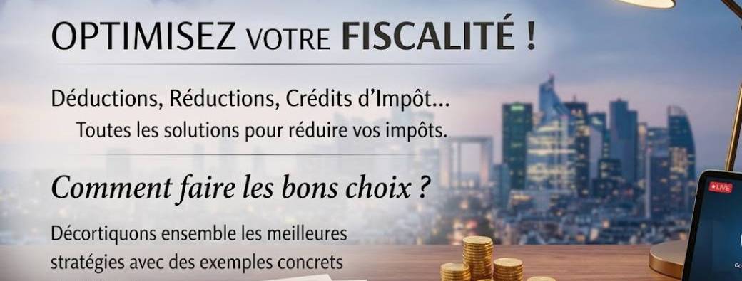 [WEBINAIRE] Comment optimiser sa fiscalité en 2026 ? Mardi 16 Juin à 20h30