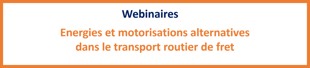 Webinaires ALTERFI Transport routier de fret