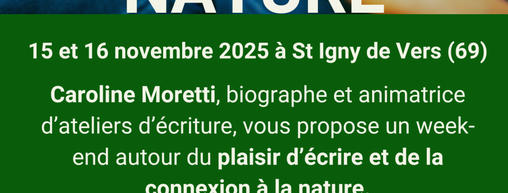 Week-end Écriture et nature
