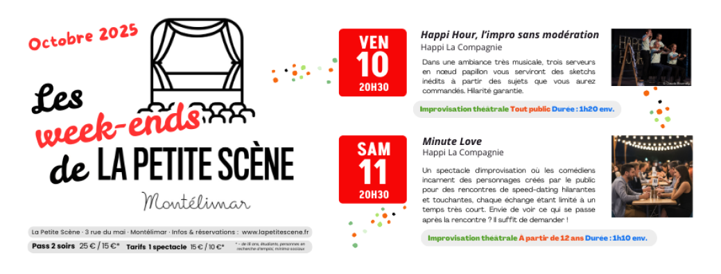 Week-end La Petite Scène / Octobre 2025 / Happi Hour + Minute Love