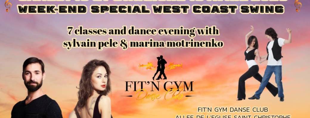 WEEK-END SPECIAL WEST COAST SWING SYLVAIN PELE & MARINA MOTRINENKO  7 COURS + SOIREE DANSANTE