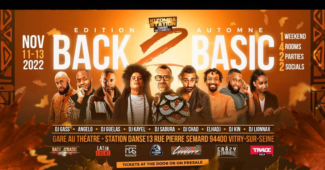 WeekEnd Back 2 Basic Kizomba à la Station Paris 11/13 Nov 2022