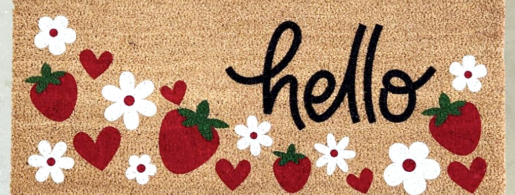 Welcome Spring! Customisation d'un paillasson