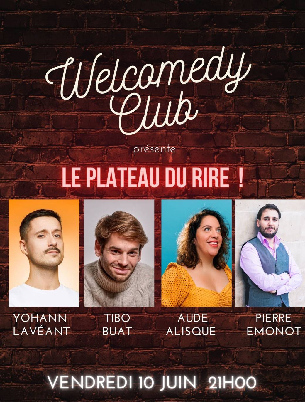 Welcomedy club - le plateau LAVEANT