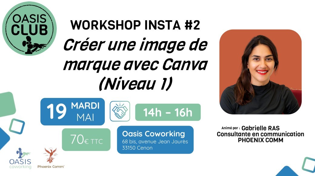 Workshop Insta #2 : Créer une image de marque avec Canva (Niveau 1)