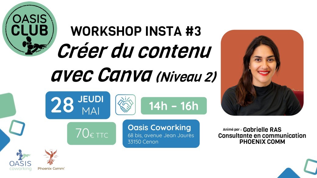 Workshop Insta #3 : Créer du contenu avec Canva (Niveau 2)