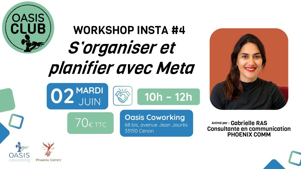 Workshop Insta #4 : S'organiser et planifier avec Meta