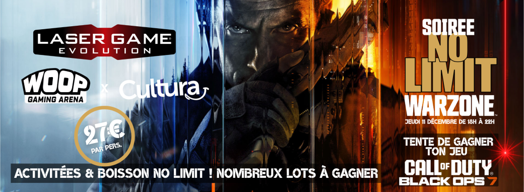 Soirée No limit Warzone x Laser Game Evolution