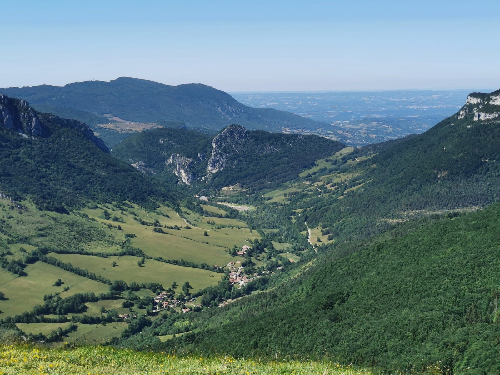 Vu plongeante sur la vallée de Bouvante