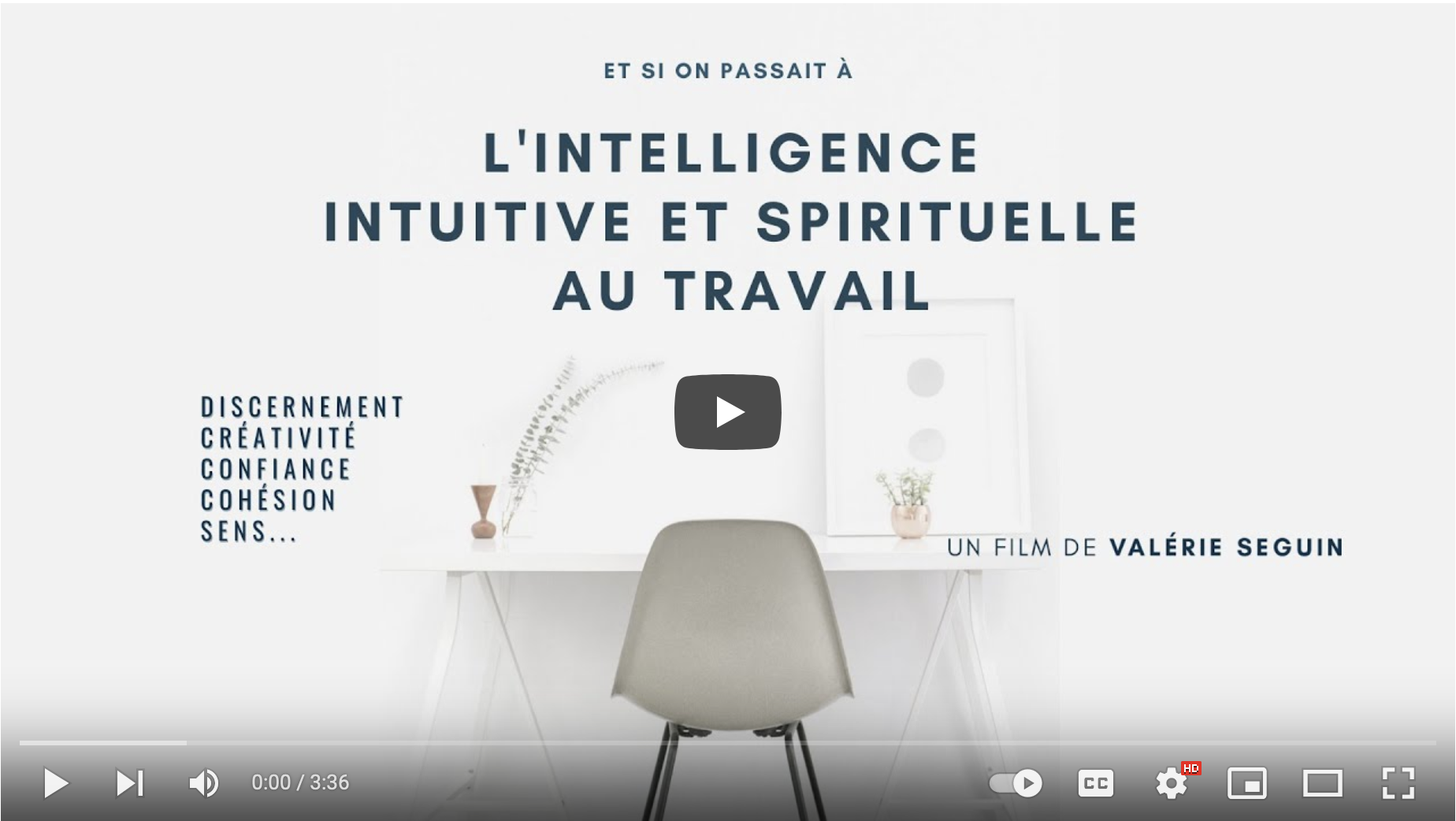 Bande annonce L'INTELLIGENCE SPIRITUELLE AU TRAVAIL