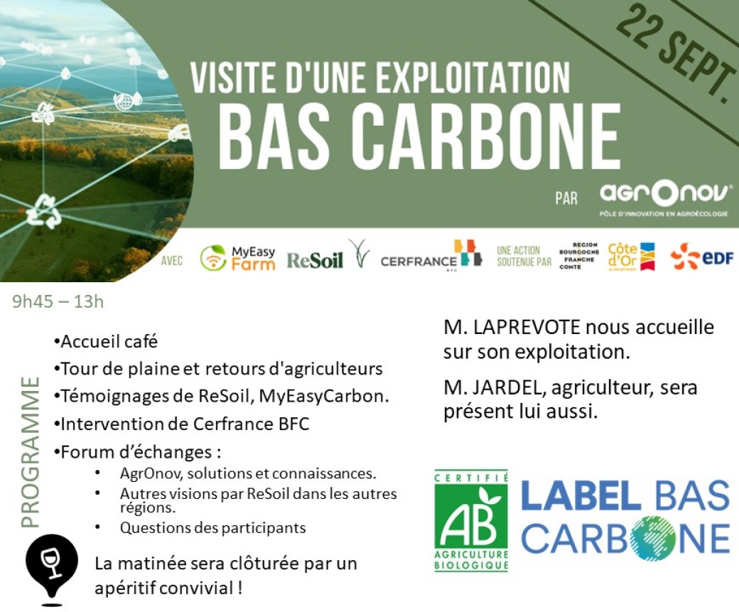 Tickets Visite d'exploitation Bas carbone Billetweb